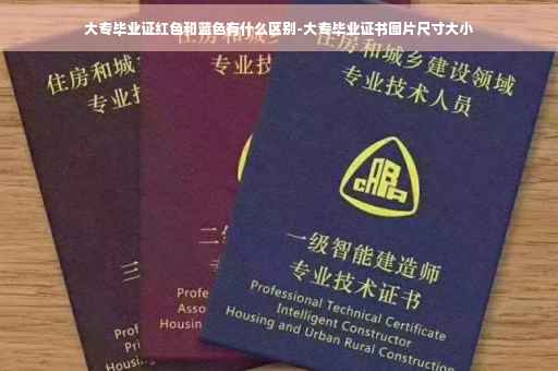大专毕业证红色和蓝色有什么区别-大专毕业证书图片尺寸大小