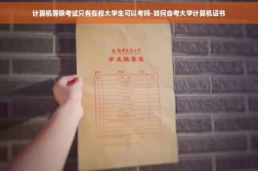 计算机等级考试只有在校大学生可以考吗-如何自考大学计算机证书