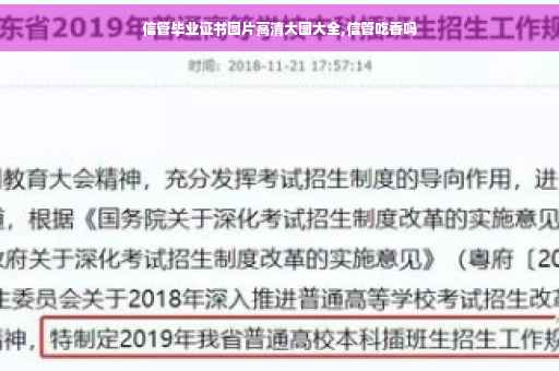 信管毕业证书图片高清大图大全,信管吃香吗