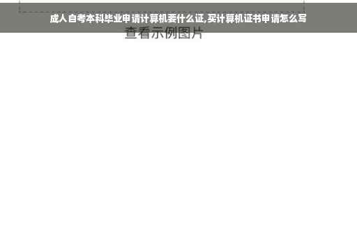 成人自考本科毕业申请计算机要什么证,买计算机证书申请怎么写 成人自考本科毕业申请计算机要什么证,买计算机证书申请怎么写