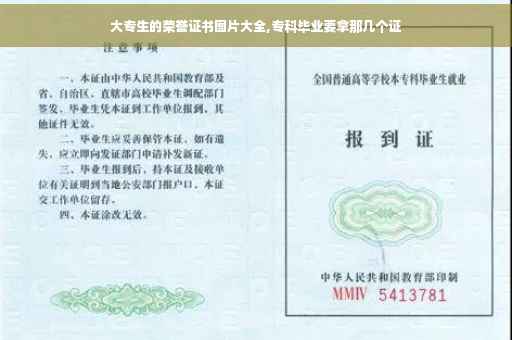 大专生的荣誉证书图片大全,专科毕业要拿那几个证