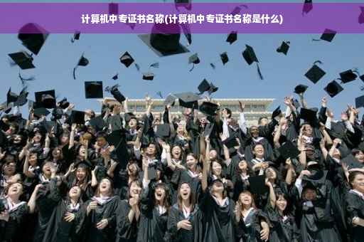 计算机中专证书名称(计算机中专证书名称是什么)