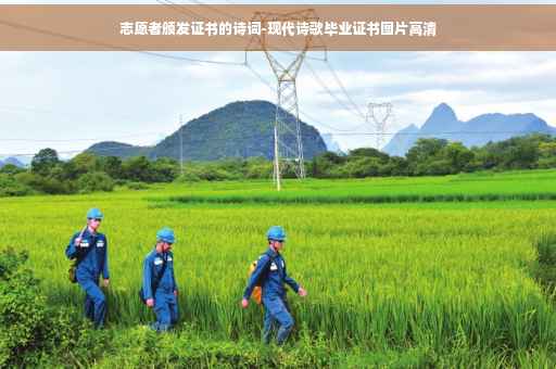 志愿者颁发证书的诗词-现代诗歌毕业证书图片高清 志愿者颁发证书的诗词-现代诗歌毕业证书图片高清