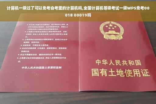 计算机一级过了可以免考自考里的计算机吗,全国计算机等级考试一级WPS免考00018 00019吗