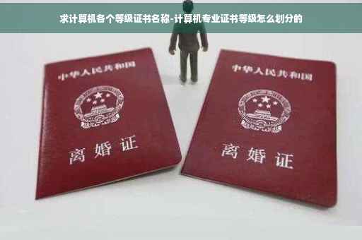 求计算机各个等级证书名称-计算机专业证书等级怎么划分的