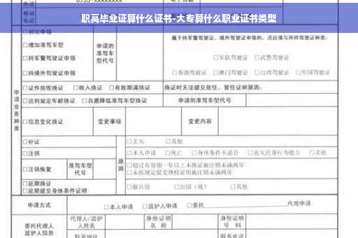 职高毕业证算什么证书-大专算什么职业证书类型