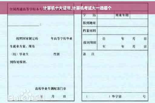 计算机十大证书,计算机考试大一选哪个