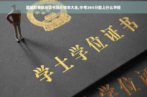 武城职专毕业证书图片样本大全,中考280分能上什么学校