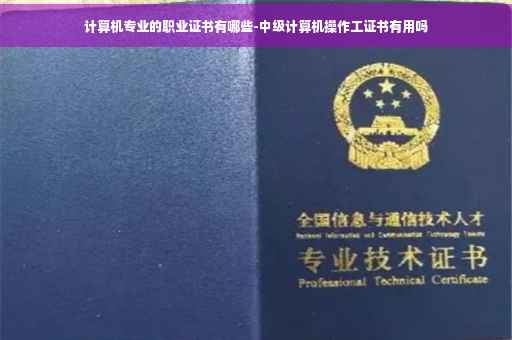 计算机专业的职业证书有哪些-中级计算机操作工证书有用吗
