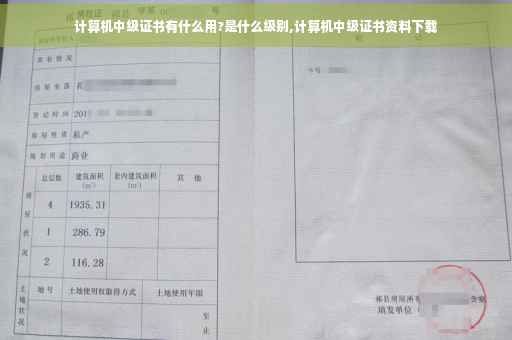 计算机中级证书有什么用?是什么级别,计算机中级证书资料下载