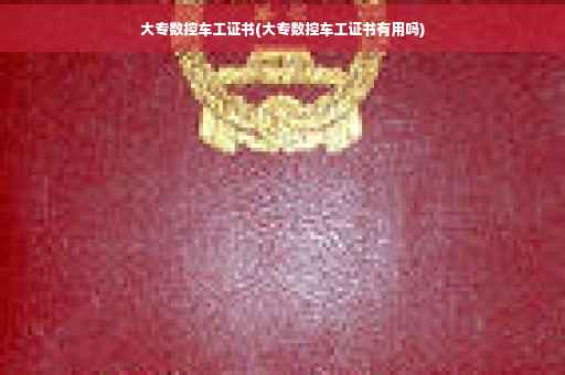 大专数控车工证书(大专数控车工证书有用吗)