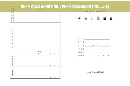 扬州自考本科毕业证书图片(扬州自考本科毕业证书图片大全)
