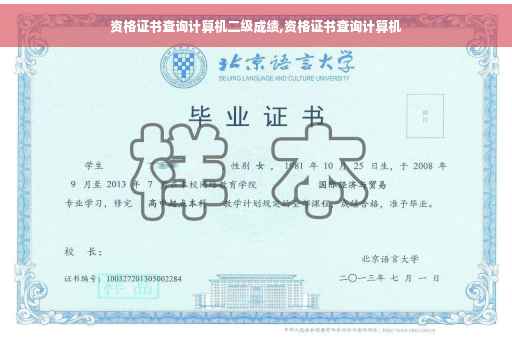 资格证书查询计算机二级成绩,资格证书查询计算机