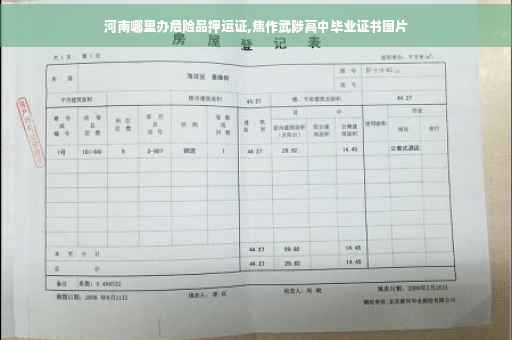 河南哪里办危险品押运证,焦作武陟高中毕业证书图片