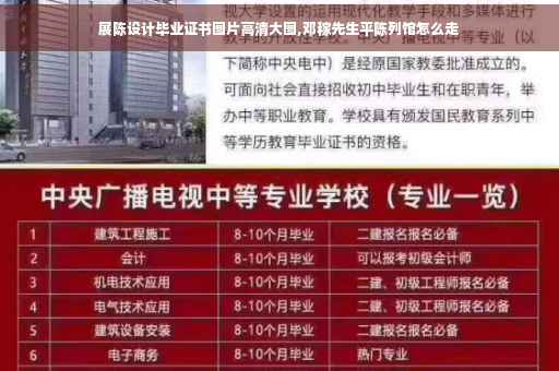 展陈设计毕业证书图片高清大图,邓稼先生平陈列馆怎么走