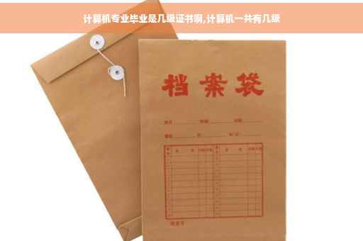计算机专业毕业是几级证书啊,计算机一共有几级