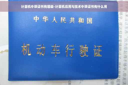 计算机中级证书有哪些-计算机应用与技术中级证书有什么用