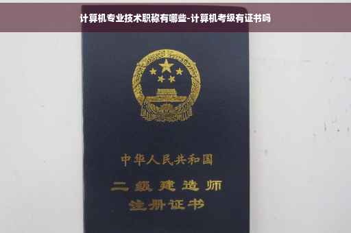 计算机专业技术职称有哪些-计算机考级有证书吗