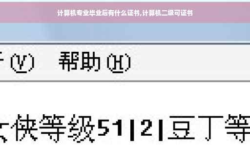 计算机专业毕业后有什么证书,计算机二级可证书