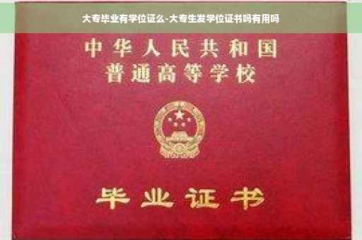 大专毕业有学位证么-大专生发学位证书吗有用吗