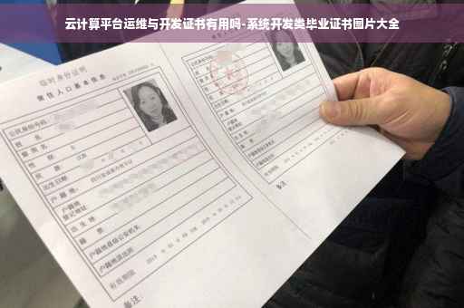 云计算平台运维与开发证书有用吗-系统开发类毕业证书图片大全