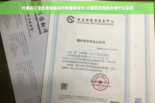 计算机行业含金量最高的有哪些证书,计算机应用综合考什么证书