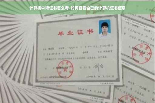 计算机中级证书怎么考-如何查看自己的计算机证书信息