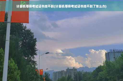 计算机等级考试证书找不到(计算机等级考试证书找不到了怎么办)