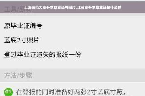 上海师范大专升本毕业证书图片,江苏专升本毕业证是什么样