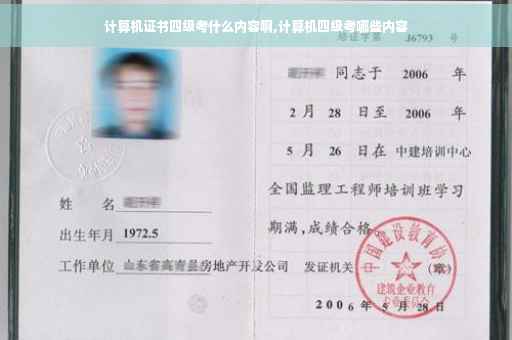 计算机证书四级考什么内容啊,计算机四级考哪些内容