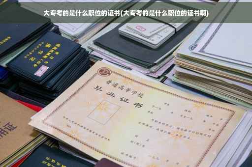 大专考的是什么职位的证书(大专考的是什么职位的证书啊)