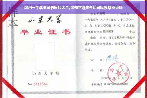 滨州一中毕业证书图片大全,滨州学院改名后可以换毕业证吗