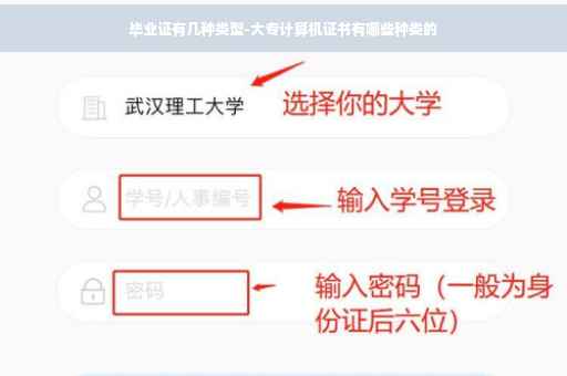 毕业证有几种类型-大专计算机证书有哪些种类的