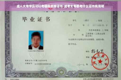 成人大专学历可以考哪些资格证书-成考大专都考什么证书有用呢