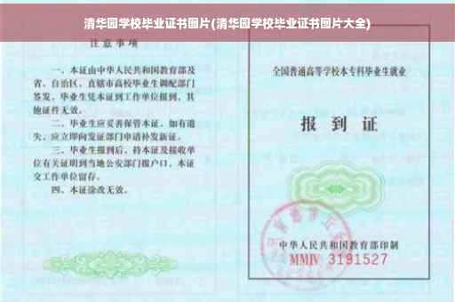 清华园学校毕业证书图片(清华园学校毕业证书图片大全)
