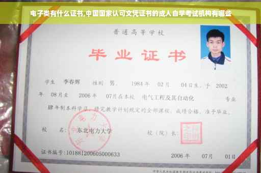 电子类有什么证书,中国国家认可文凭证书的成人自学考试机构有哪些