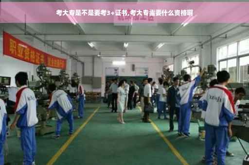 考大专是不是要考3+证书,考大专需要什么资格啊