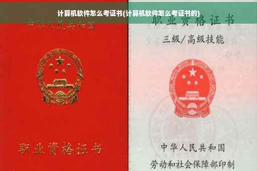 计算机软件怎么考证书(计算机软件怎么考证书的)