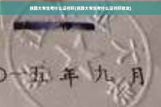 铁路大专生考什么证书好(铁路大专生考什么证书好就业)