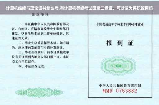 计算机维修与理论证书怎么考,有计算机等级考试国家二级证，可以做为评职称用吗