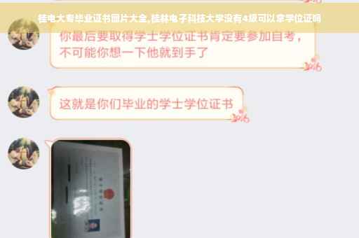 桂电大专毕业证书图片大全,桂林电子科技大学没有4级可以拿学位证吗