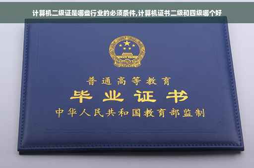 计算机二级证是哪些行业的必须条件,计算机证书二级和四级哪个好