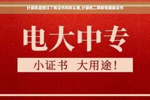 计算机成绩过了有证书吗怎么查,计算机二级都有哪些证书