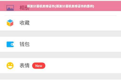 颁发计算机资格证书(颁发计算机资格证书的条件)