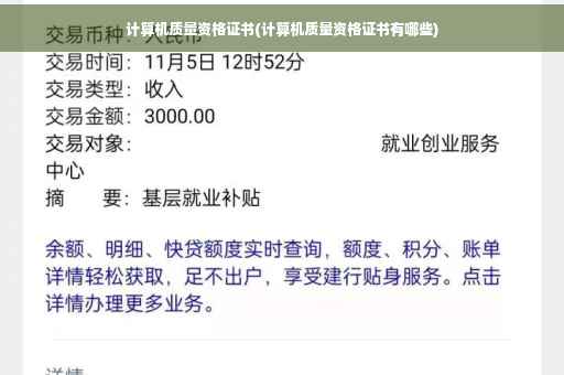 计算机质量资格证书(计算机质量资格证书有哪些)