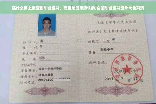 在什么网上能查到毕业证书，而且是国家承认的,自画毕业证书图片大全高清