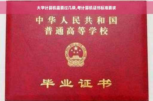 大学计算机需要过几级,考计算机证书标准要求
