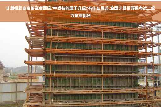 计算机职业资格证书四级/中级技能属于几级?有什么用吗,全国计算机等级考试二级含金量排名 计算机职业资格证书四级/中级技能属于几级?有什么用吗,全国计算机等级考试二级含金量排名