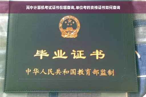 高中计算机考试证书在哪查询,单位考的资格证书如何查询 高中计算机考试证书在哪查询,单位考的资格证书如何查询