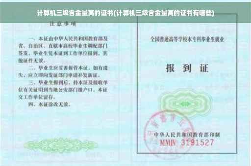 计算机三级含金量高的证书(计算机三级含金量高的证书有哪些) 计算机三级含金量高的证书(计算机三级含金量高的证书有哪些)